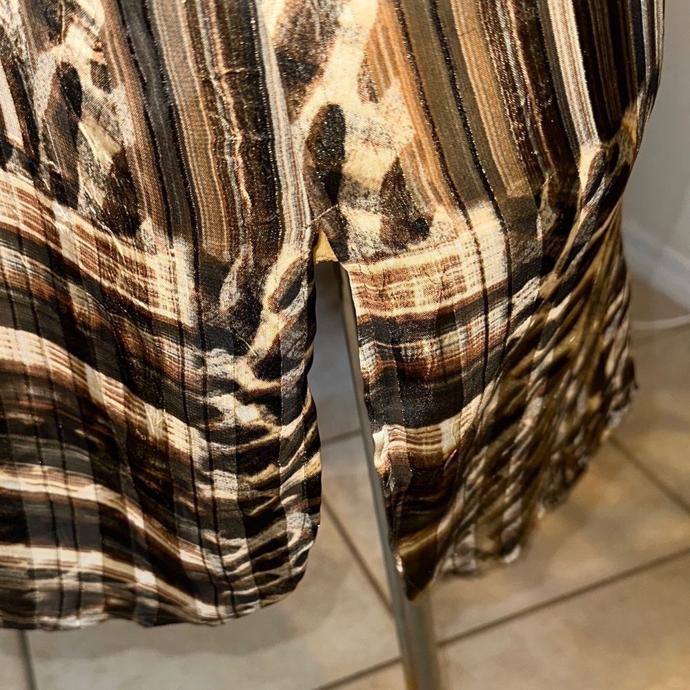 Chico’s Animal Print Multi Pattern Button-Up Tuni… - image 5